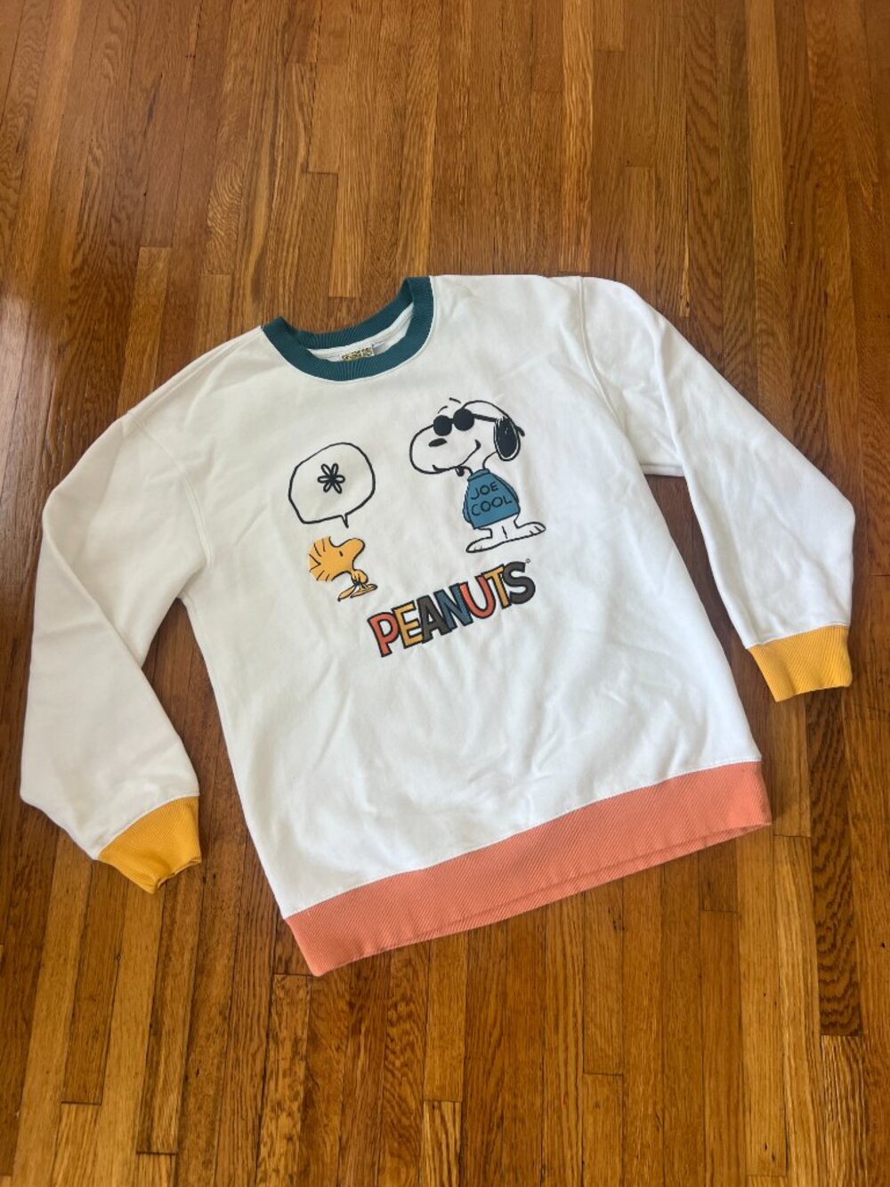 Samii Ryan x PEANUTS Snoopy Woodstock White Puff Print Crewneck Sweater - Medium